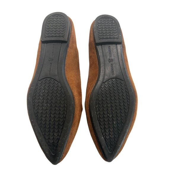 Brown Pointed Toe Slip-On Flats Size 40 - Picture 5 of 5
